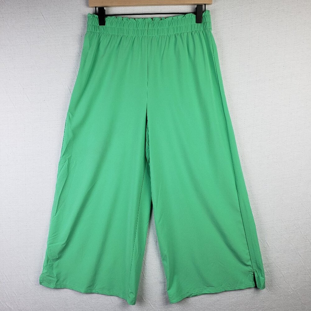 Z by Zella Wide Leg Pants Crop Athletic Kelly Green size XL Athleisure Gym